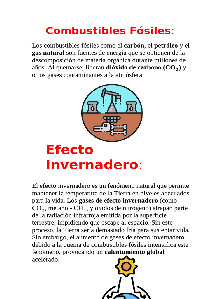 Acciones para Combatir el Calentamiento Global | PDF | Gases de efecto ...
