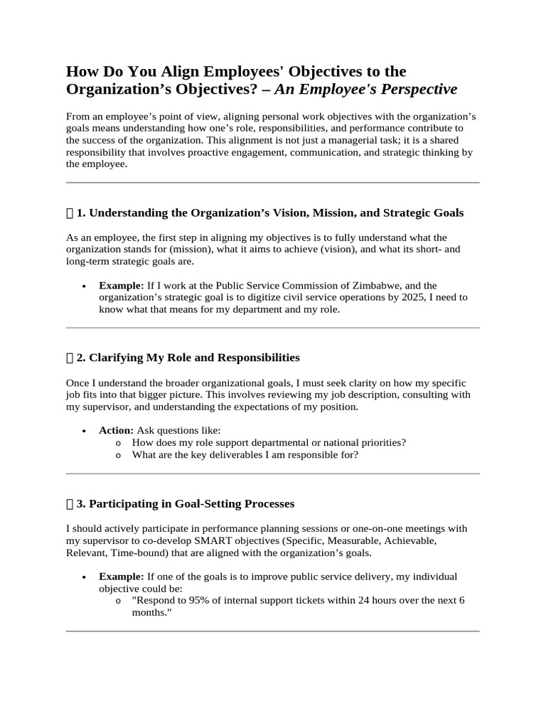 How Do You Align Employee1 | PDF | Goal | Goal Setting