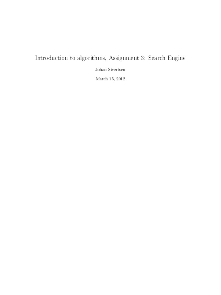 Optimizing Search Engine Algorithms | PDF | Computers | Technology ...