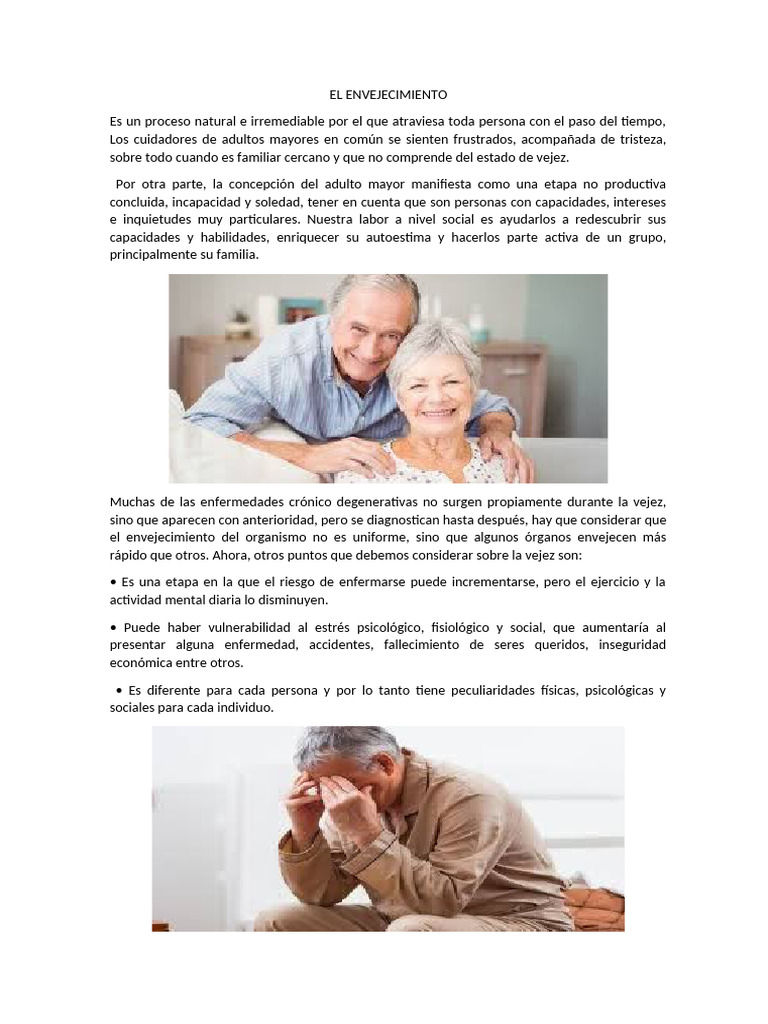 Envejecimiento y calidad de vida del adulto mayor | PDF | Adultos | Vejez