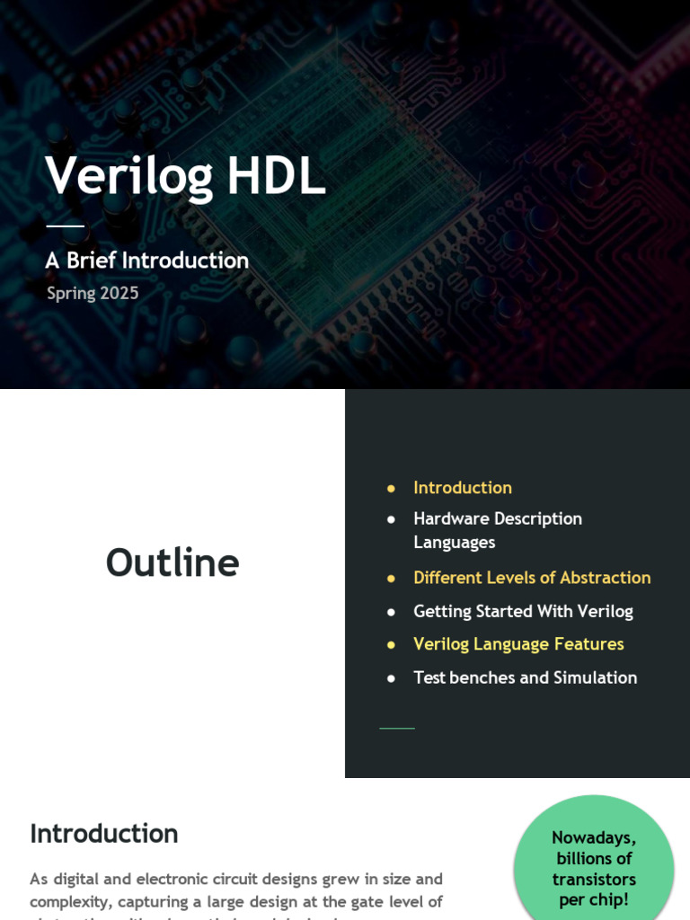 Verilog Intro | PDF | Hardware Description Language | Computing