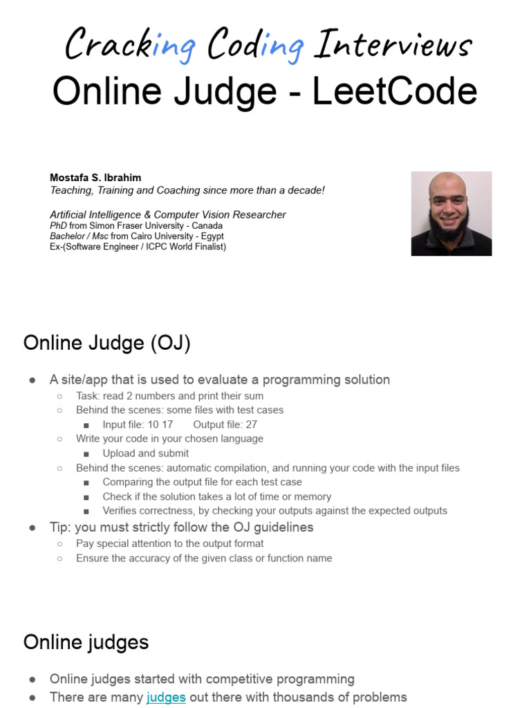 LeetCode Online Judge Overview | PDF | Computer Programming | Computing