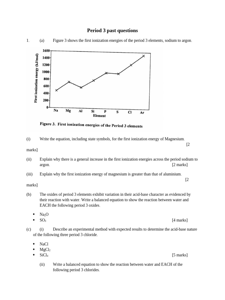 Period 3 Elements: Trends and Properties | PDF | Chloride | Sodium