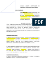 Formato de Solicitud de Rectificacion de Partida de Matromonio (Via Notarial)