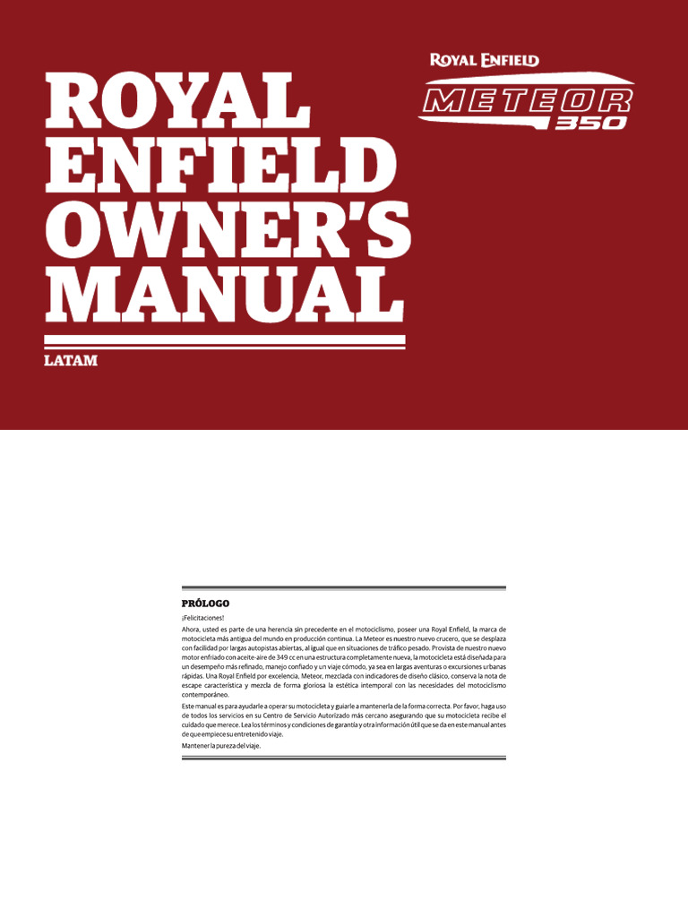 Manual Meteor 350 | PDF