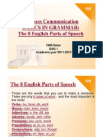 GRAMMAR NEW ONE 2011 2012 The 8 English Parts of Speech [Mode de compatibilité]