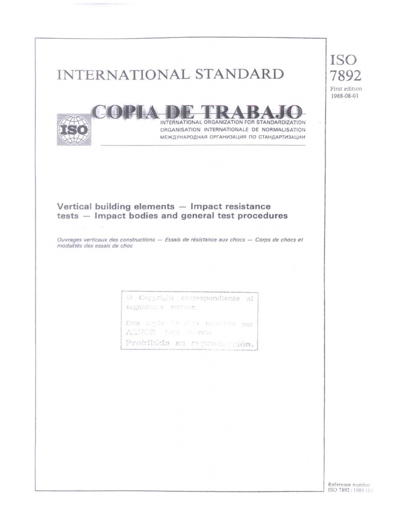 Iso 7892 | PDF