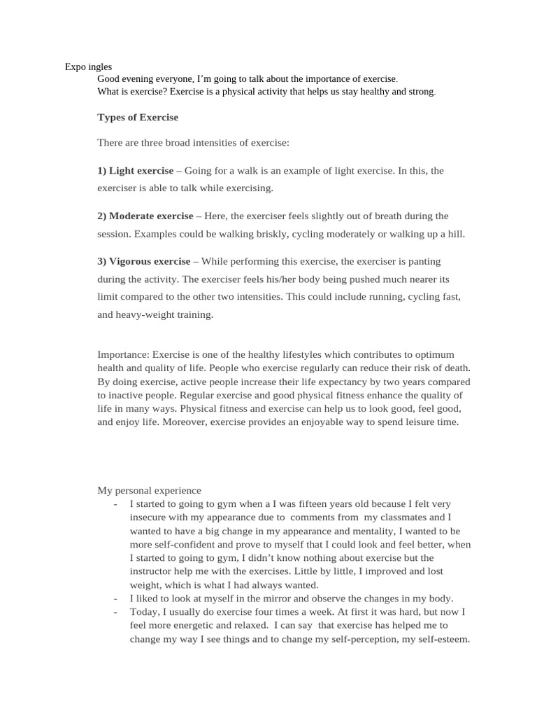The Benefits of Regular Exercise | PDF | Physical Fitness | Mental Health