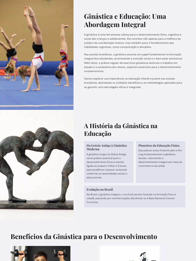Importância da Ginástica na Educação | PDF | Ginástica | Aprendizado