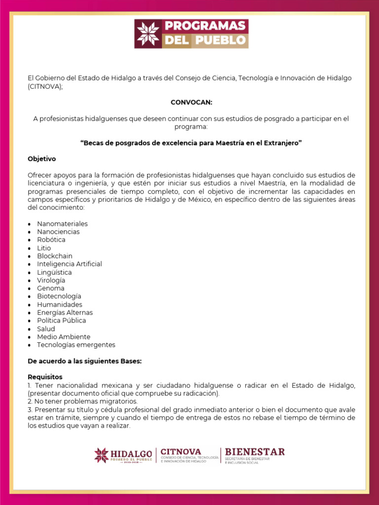 Becas de Maestría en el Extranjero 2025 | PDF | Visa de viaje