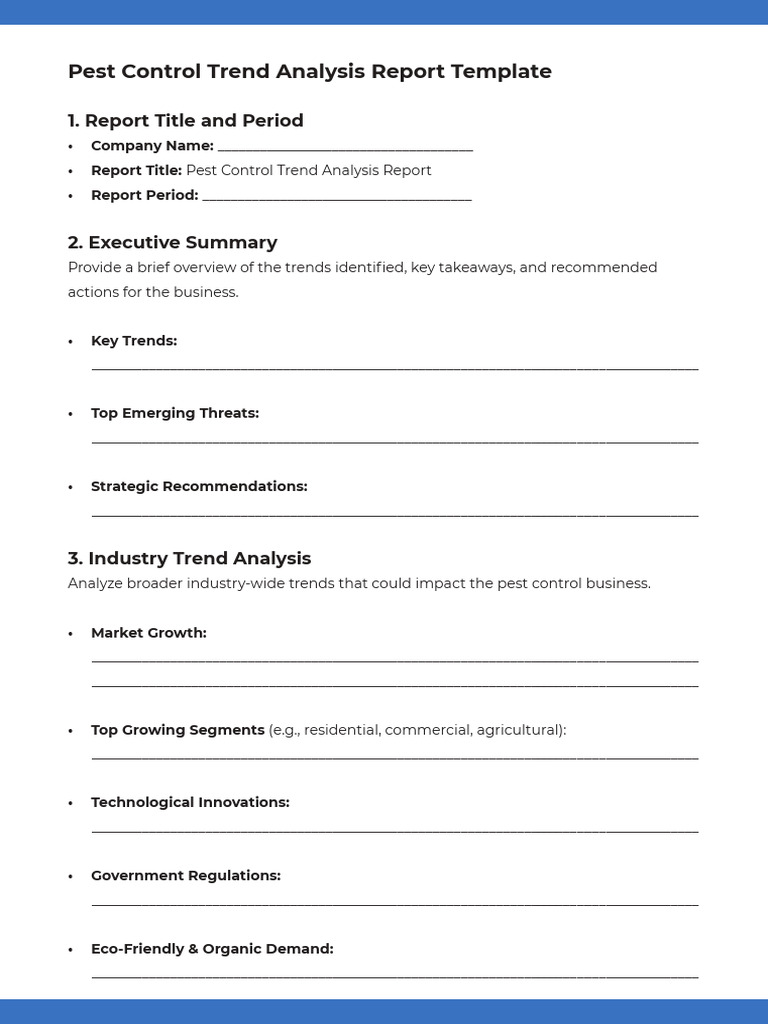 Pest Control Trend Analysis Template | PDF | Pest Control | Pest (Organism)