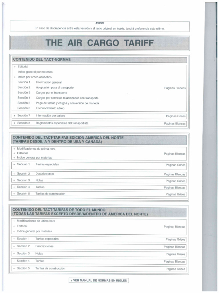The Air Cargo Tariff Parte 1 | PDF