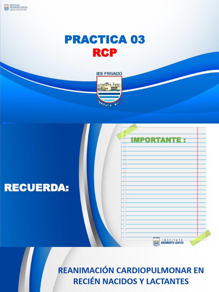 Practica 03 | PDF | Reanimación cardiopulmonar | Especialidades Medicas