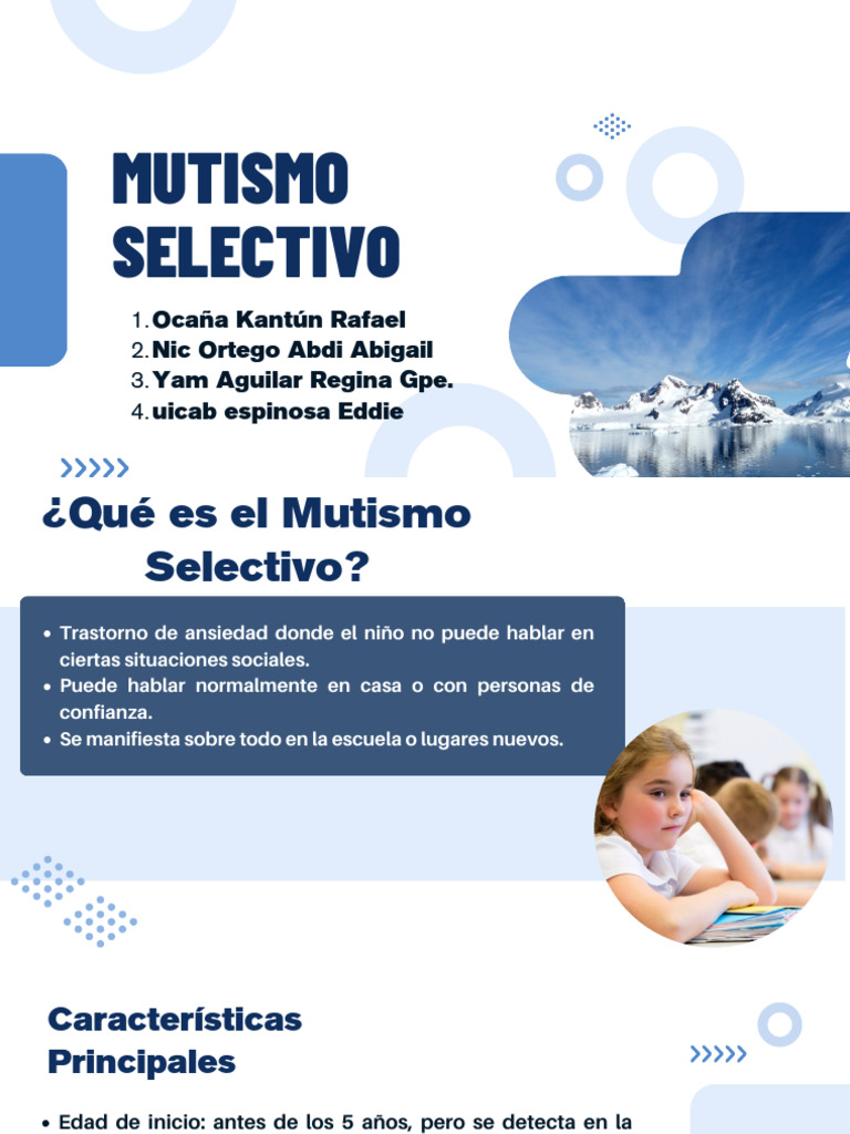 Mutismo Selectivo | PDF | Autismo | Desorden de ansiedad social