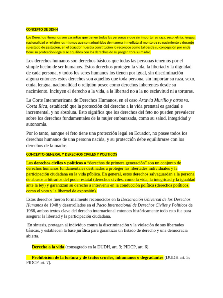 Derechos Humanos: Conceptos Clave en Ecuador | PDF | Sustentabilidad ...