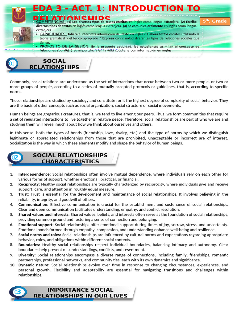 Ficha 1 - Exp 3 - Semana1 - 5th Grado Lic Enrique Flores | PDF ...