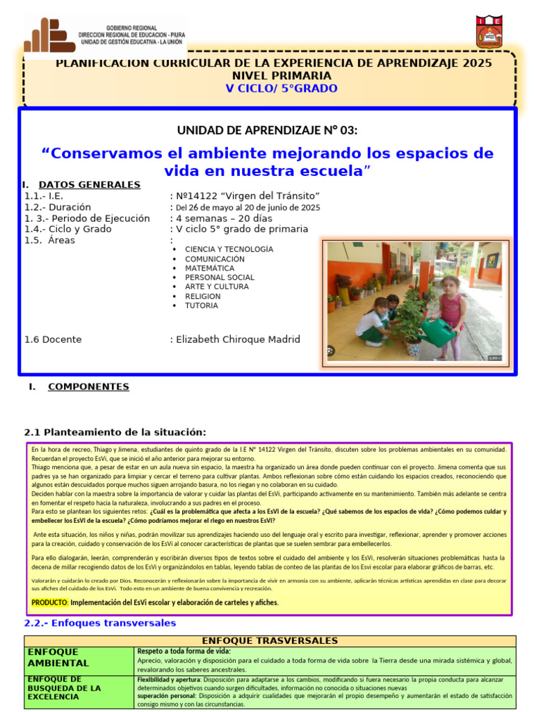 Unidad - de - Aprendizaje - N°3 Avance 95% | PDF | Datos | Geometría