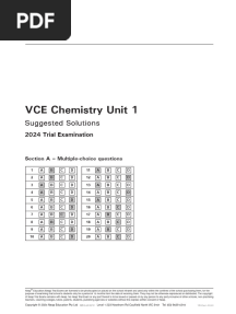 VCE Chemistry Unit 1 Suggested Solutions Booklet 2024