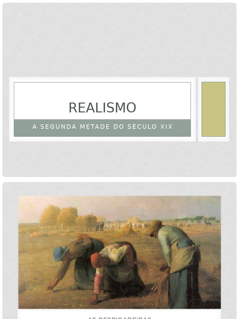 Realismo: Contexto Histórico e Social | PDF | Realismo (artes) | Science
