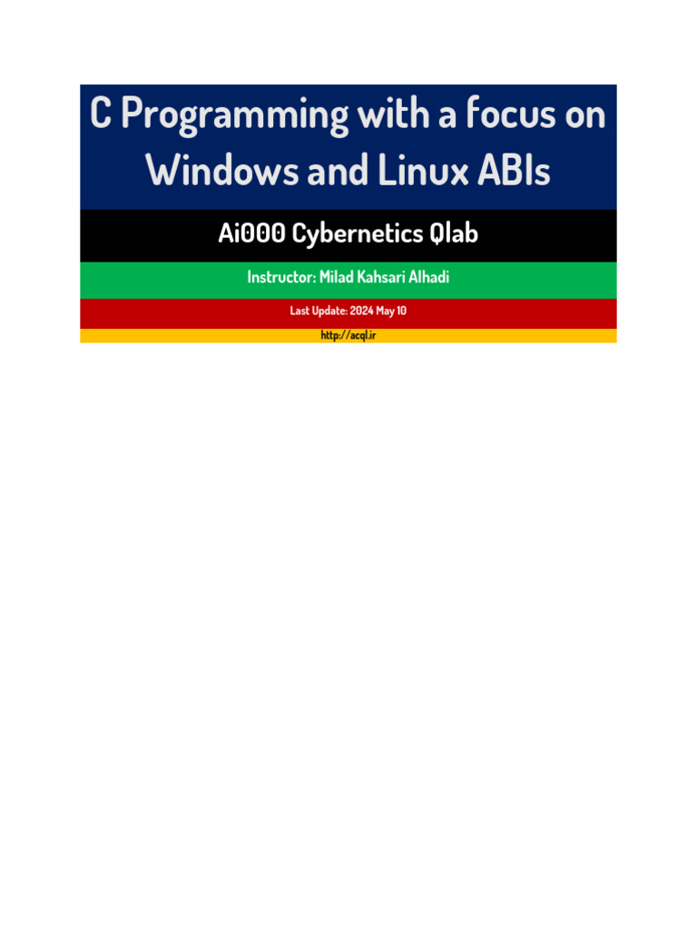 C Programming With Windows and Linux ABIs | PDF | Computer Programming ...