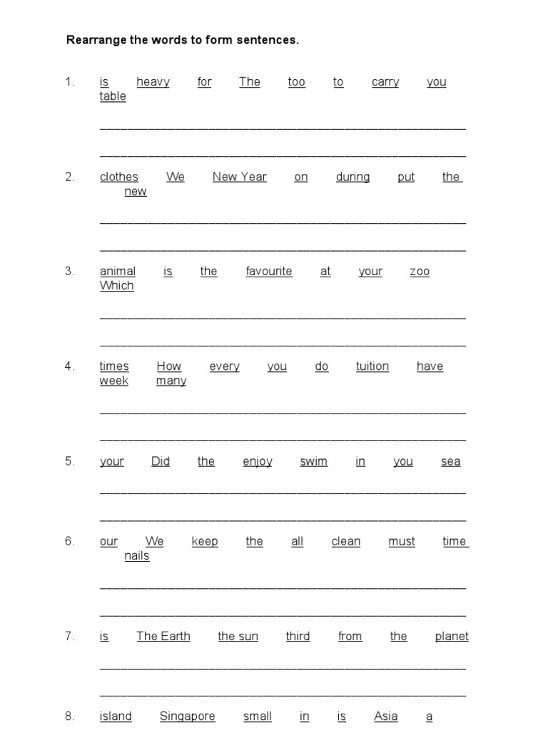 rearrange-sentences-interactive-worksheet