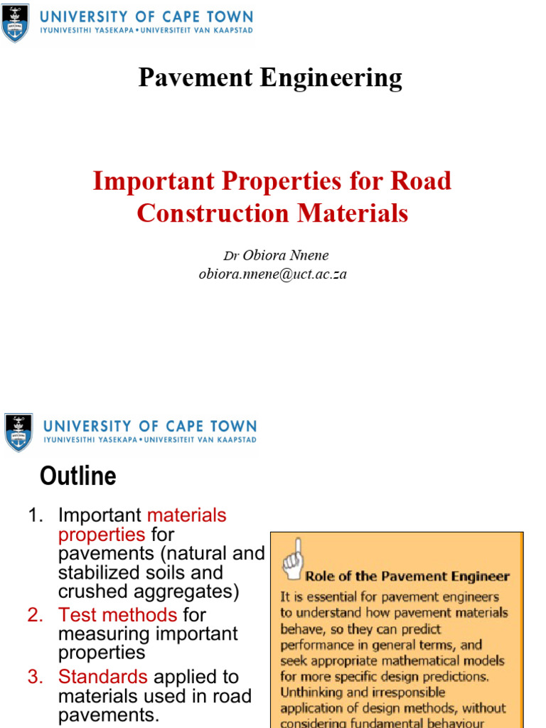Key Properties of Road Construction Materials | PDF | Road Surface ...