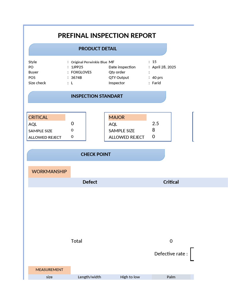 Final Inspection Report for Foxgloves | PDF | Barcode | Universal ...