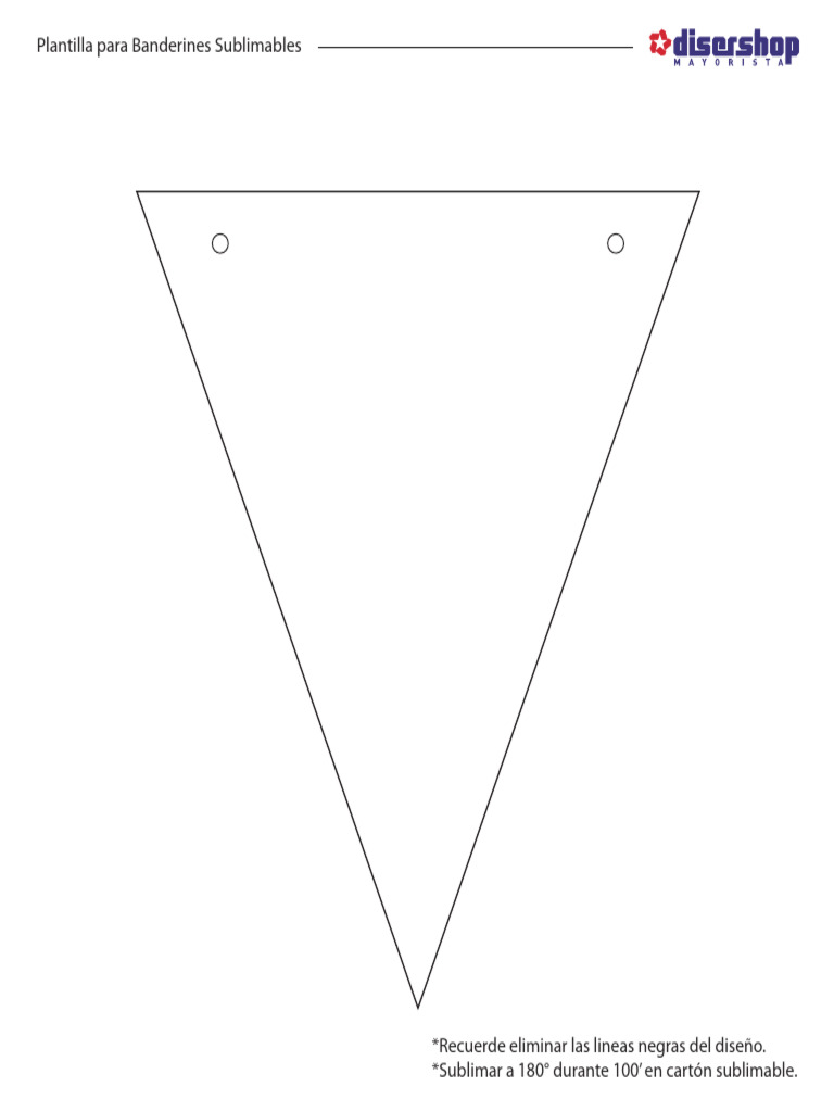 Plantilla para Banderines Sublimables | PDF