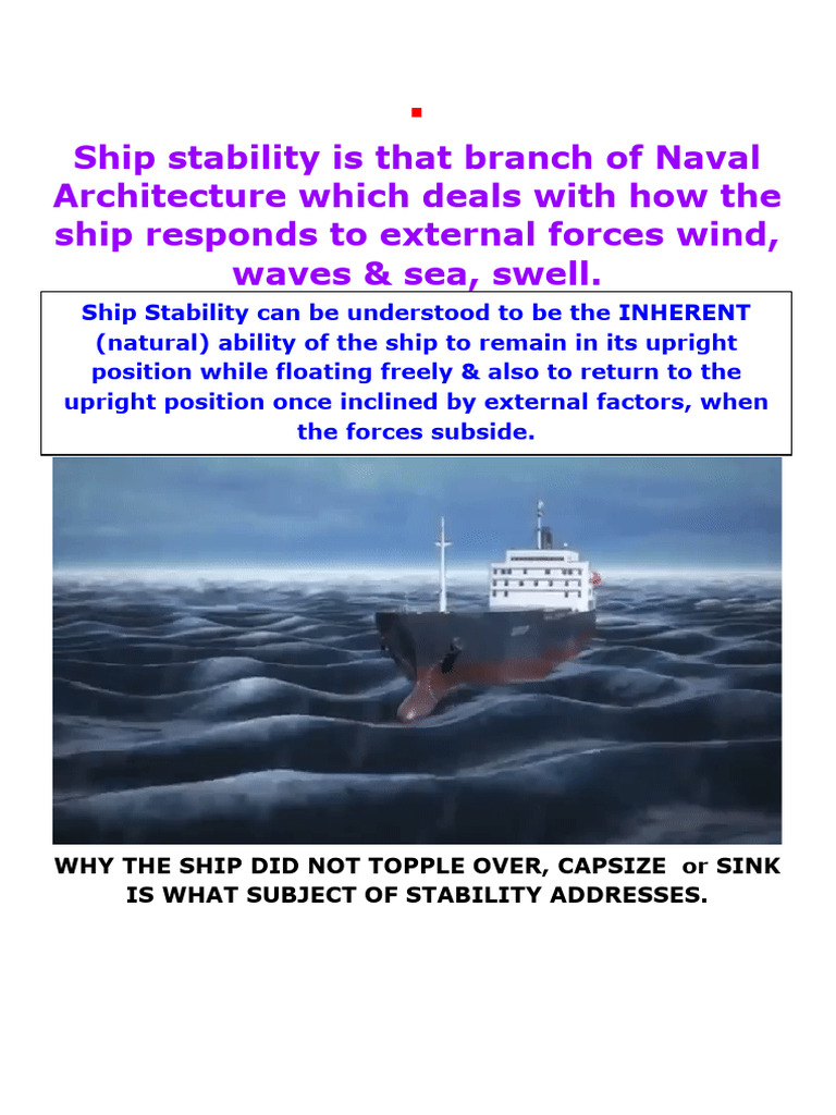 Understanding Ship Stability Factors | PDF | Buoyancy | Shipping