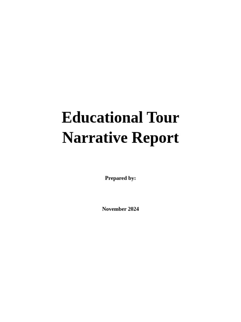 Educational Tour Narrative Report | PDF