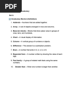 3rd Grade Math Vocabulary Guide | PDF | Numbers | Multiplication