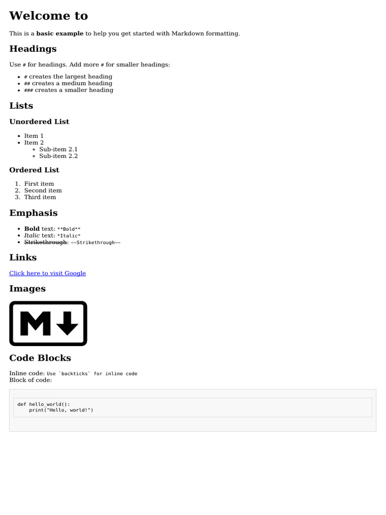 Headings: Unordered List | PDF