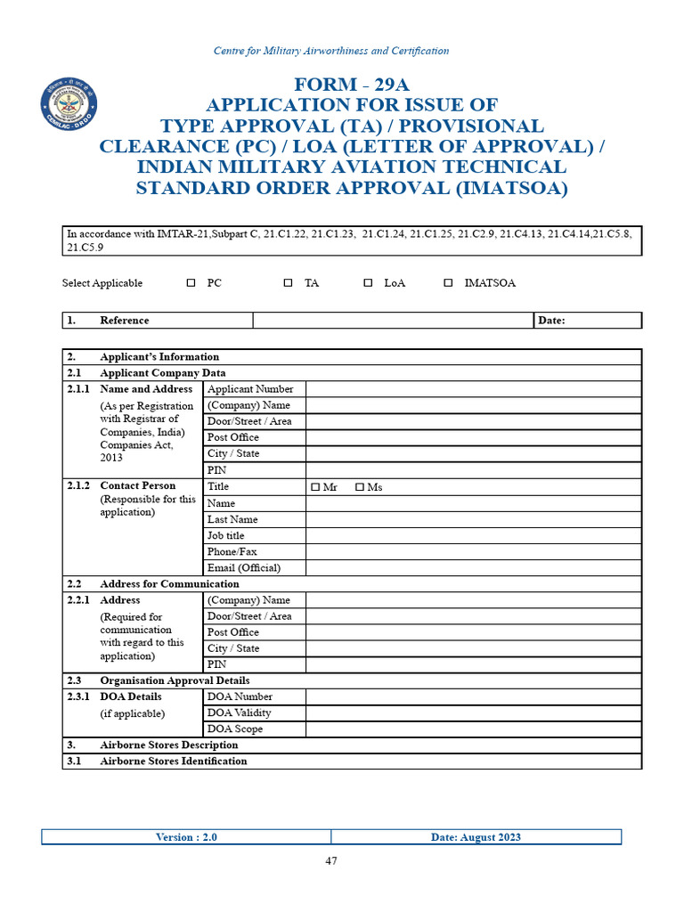 IMTARForm V2 | PDF