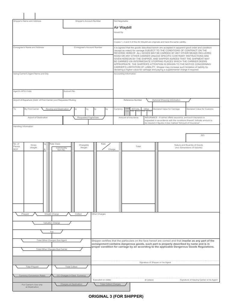 Awb Platt | PDF | Cargo | Consignee