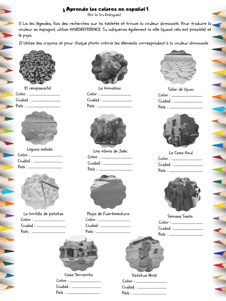 Colores en español: guía visual | PDF | Arco iris | Procesamiento de ...