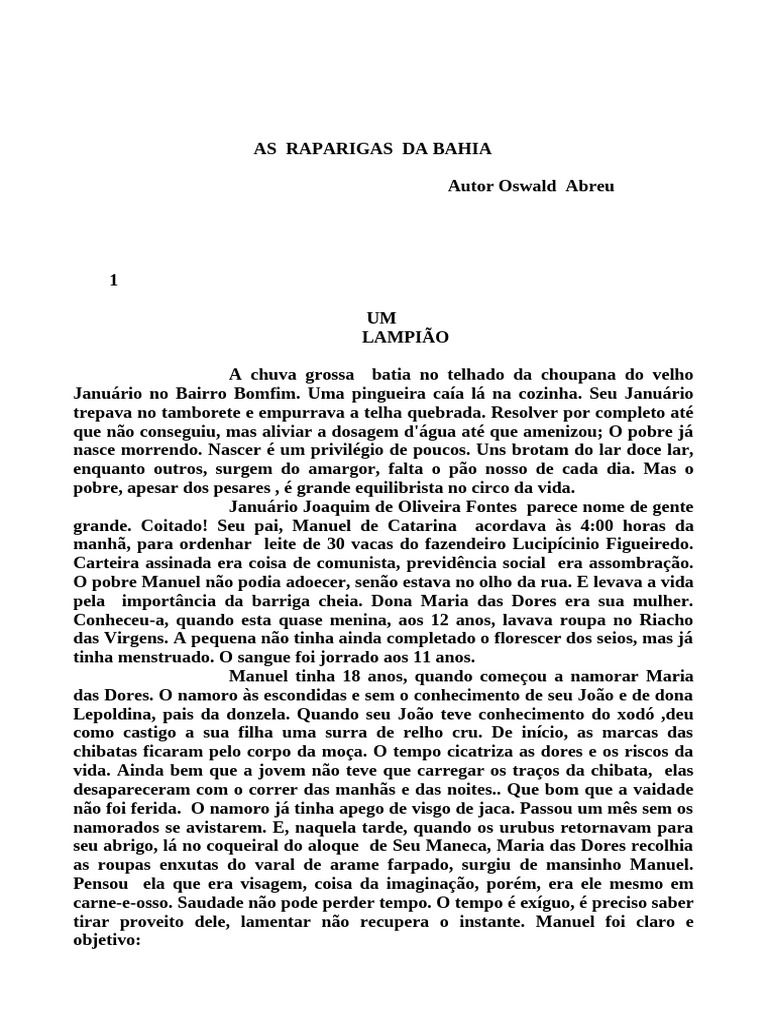 Vida e Luta na Bahia: A História de Januário | PDF | Maria, mãe de ...