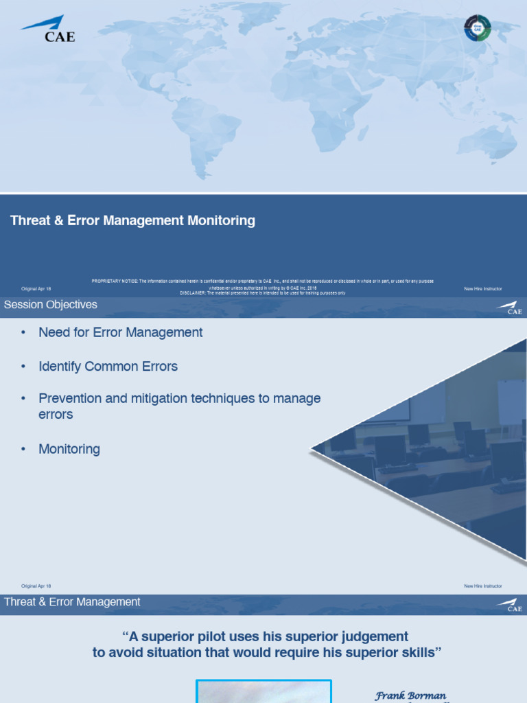 3.4 Threat and Error Management | PDF | Air Traffic Control | Workload