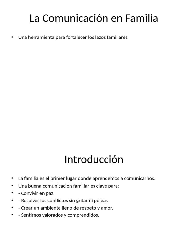 La Comunicacion en Familia | PDF