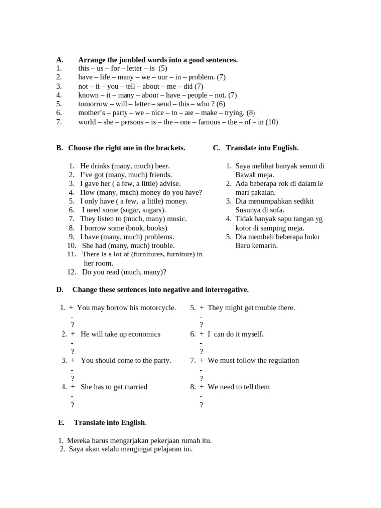 English Language Exercises and Grammar | PDF | Linguistic Morphology ...