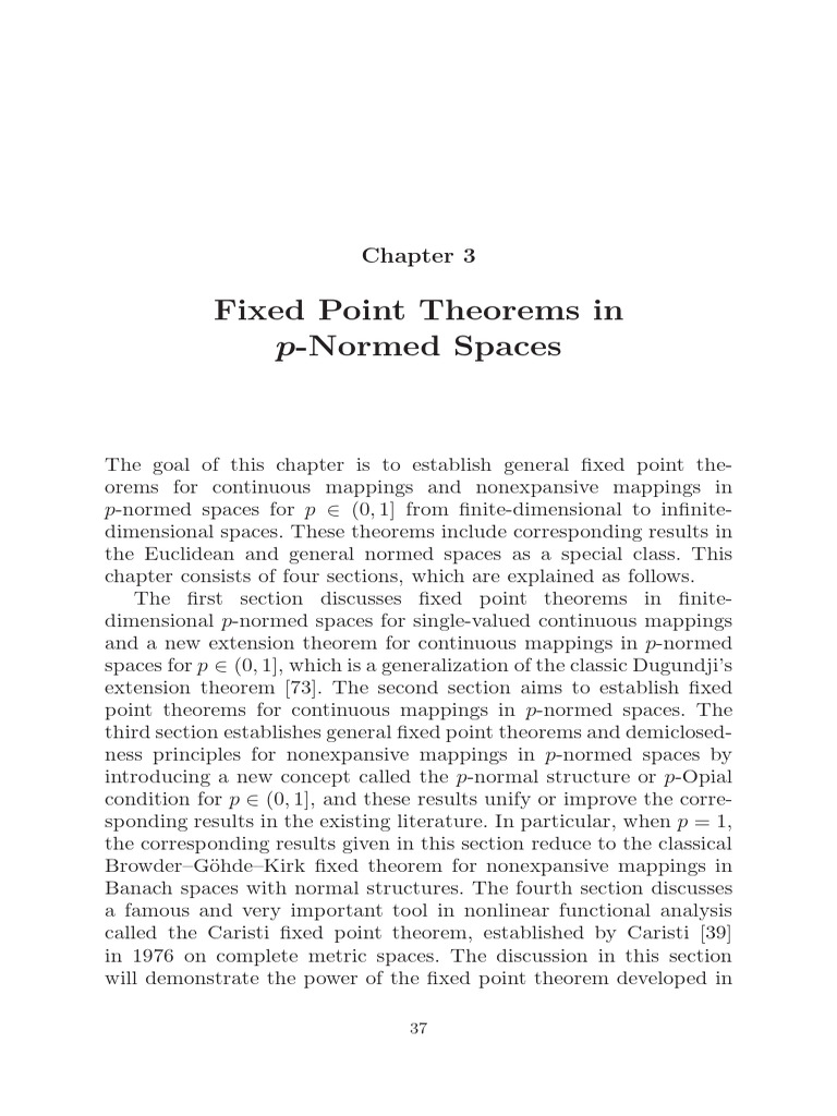 Fixed Point Theorems in p-Normed Spaces | PDF | Continuous Function ...