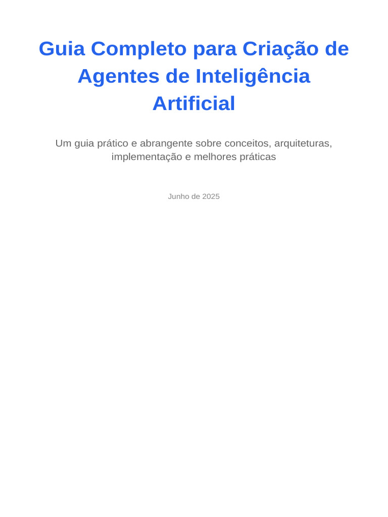 Guia para Criação de Agentes de IA | PDF | Inteligência artificial ...