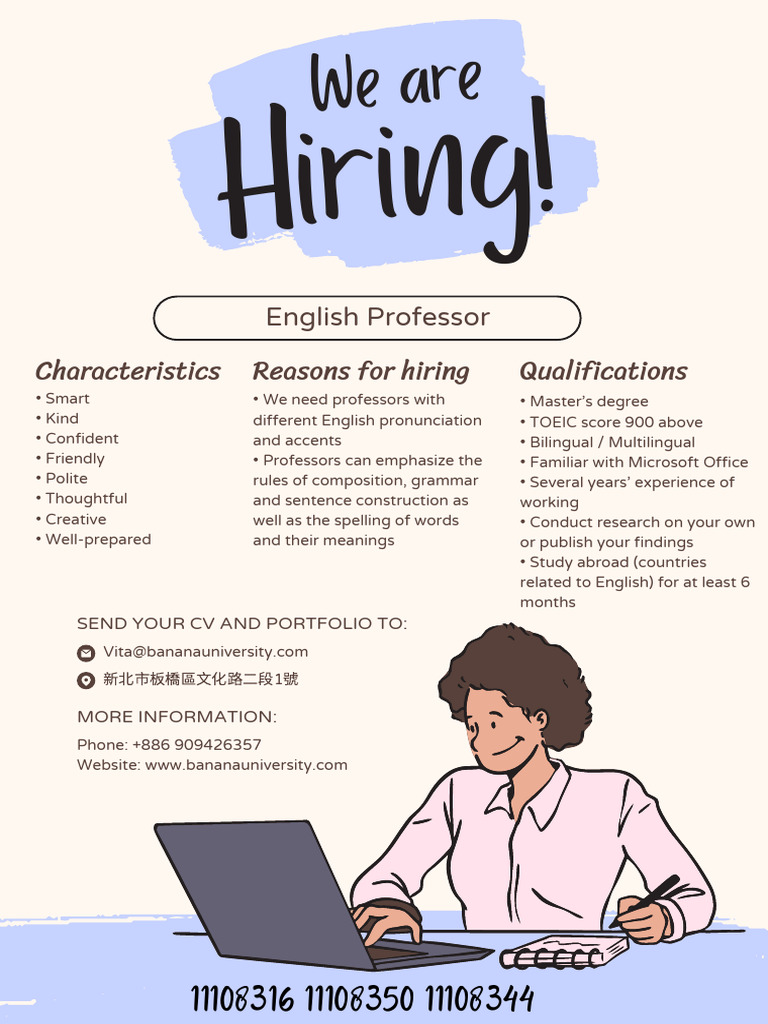Hiring English Professor at Banana University | PDF
