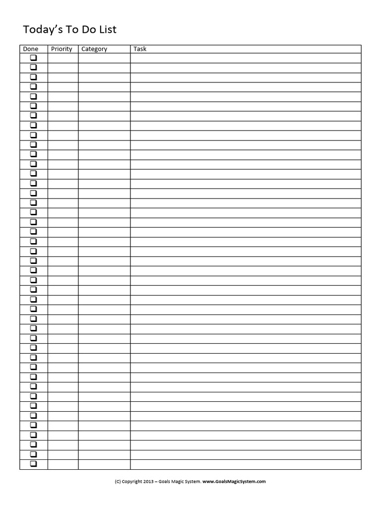To Do List | PDF