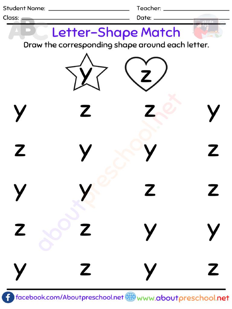 Letter Shape Match 9 | PDF