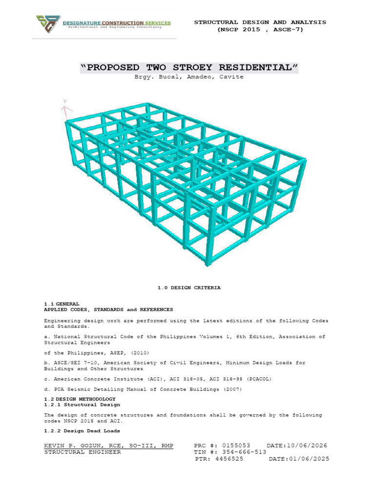 Structural Design for Two-Story Home | PDF | Seismology | Civil Engineering