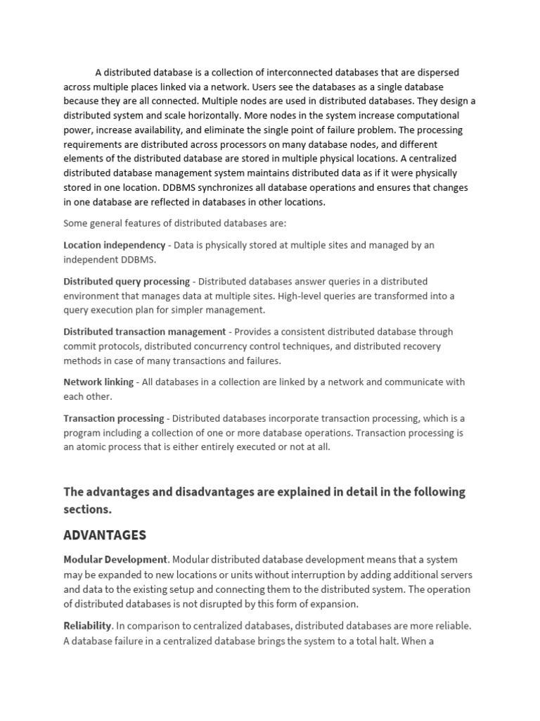 Understanding Distributed Databases | PDF | Databases | Database ...