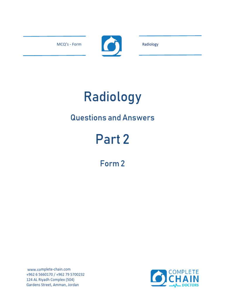 MCQs for Radiology Exam Preparation | PDF