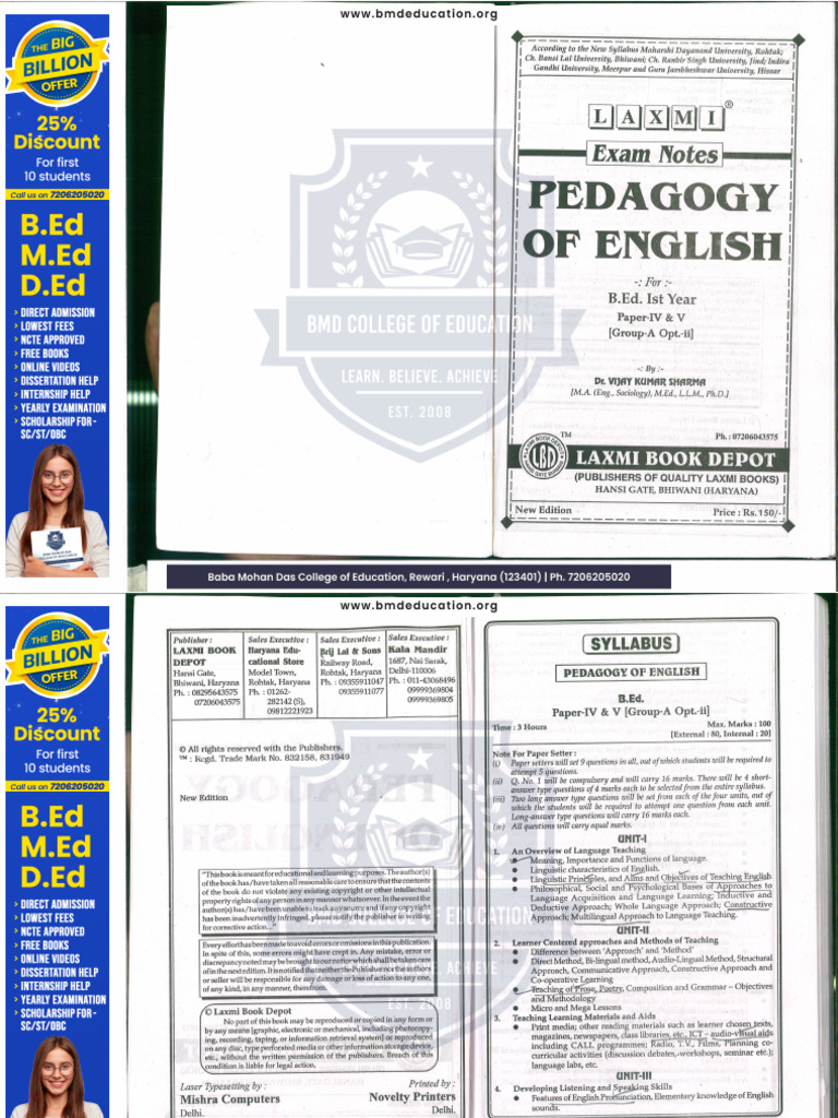 Pedagogy of English | PDF
