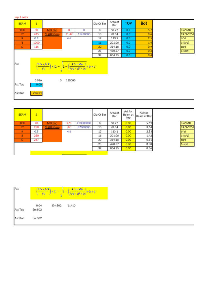 AST Calculation for Beam Design | PDF