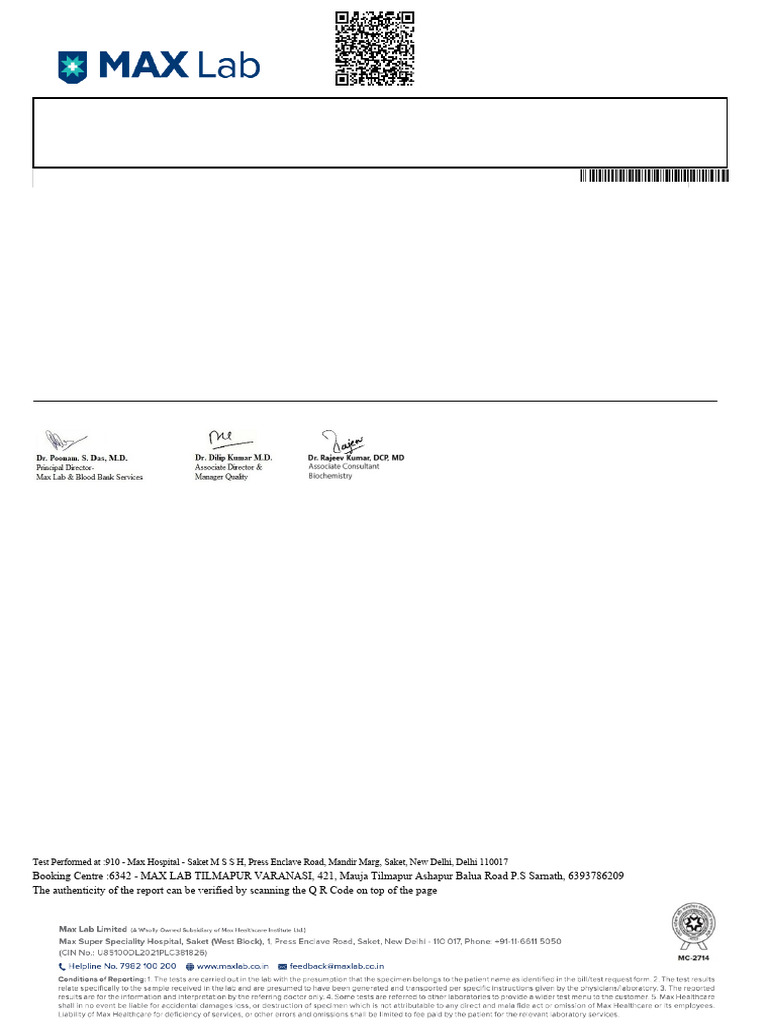 Testosterone Test Report for Mr. Pandey | PDF